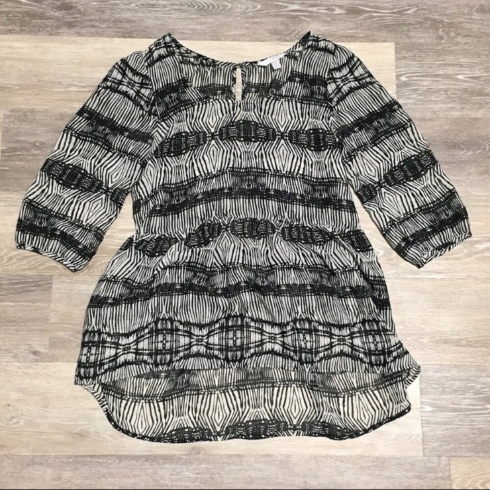 Charming Charlie Sheer Peplum Blouse